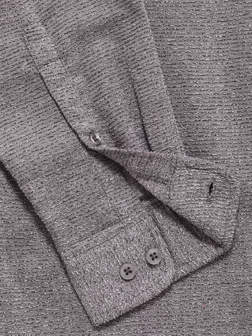 Men's Textured Solid Shirt