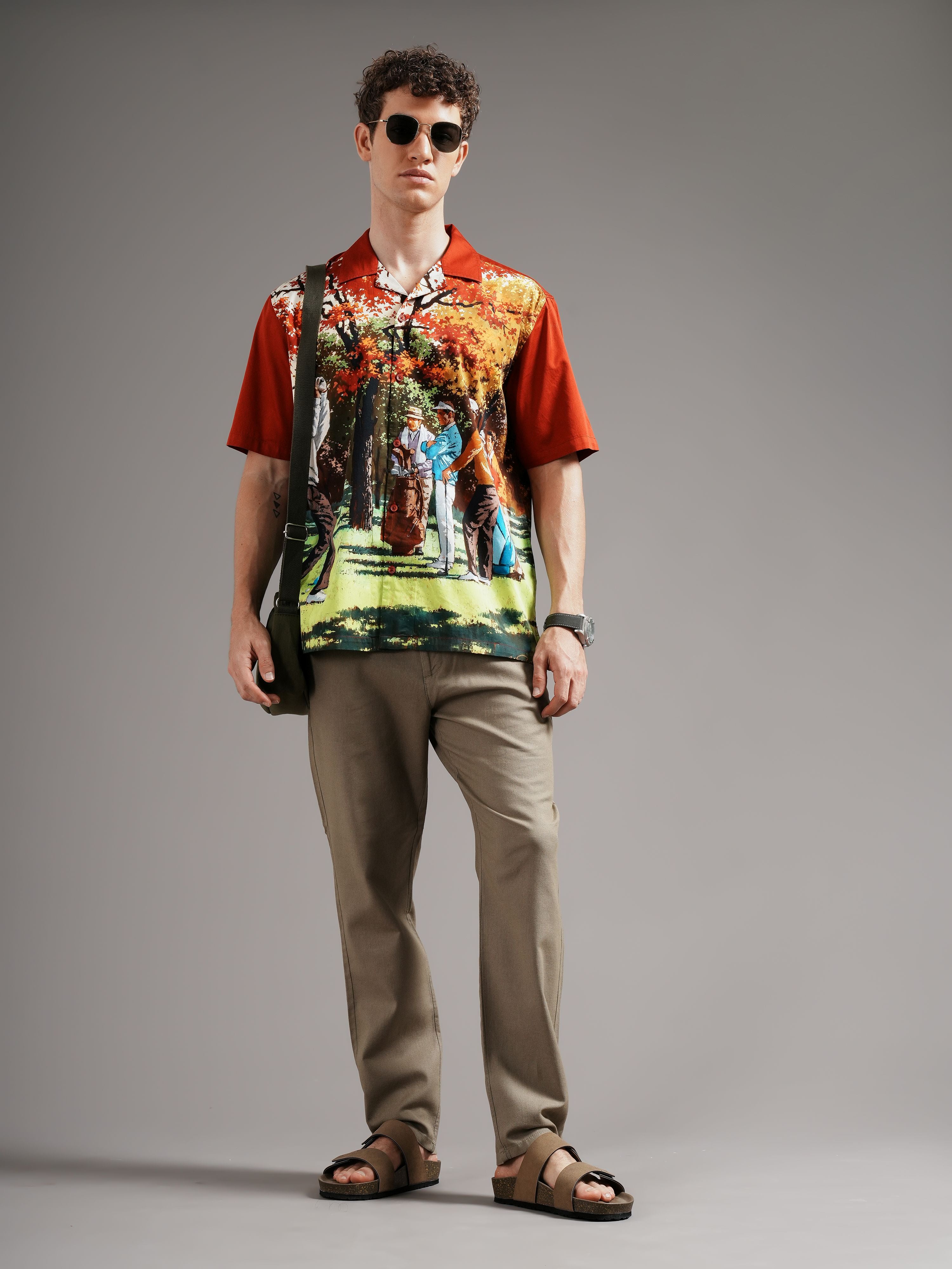 Men Smart Slim Fit Printed Casual Shirt