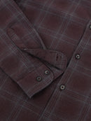 Men Smart Slim Fit Checked Casual Shirt