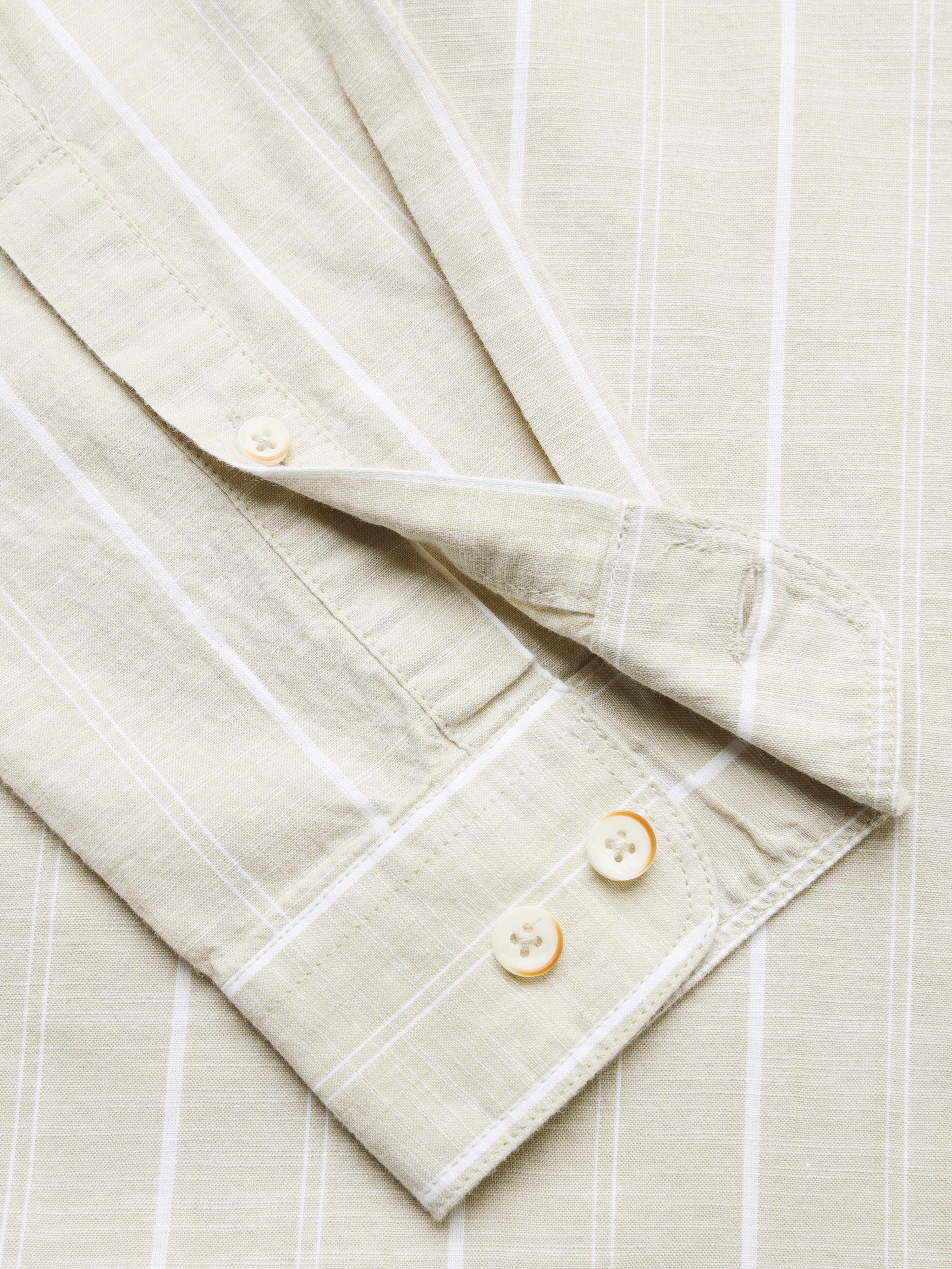 Men's Slim Fit Stripes Cotton Shirt