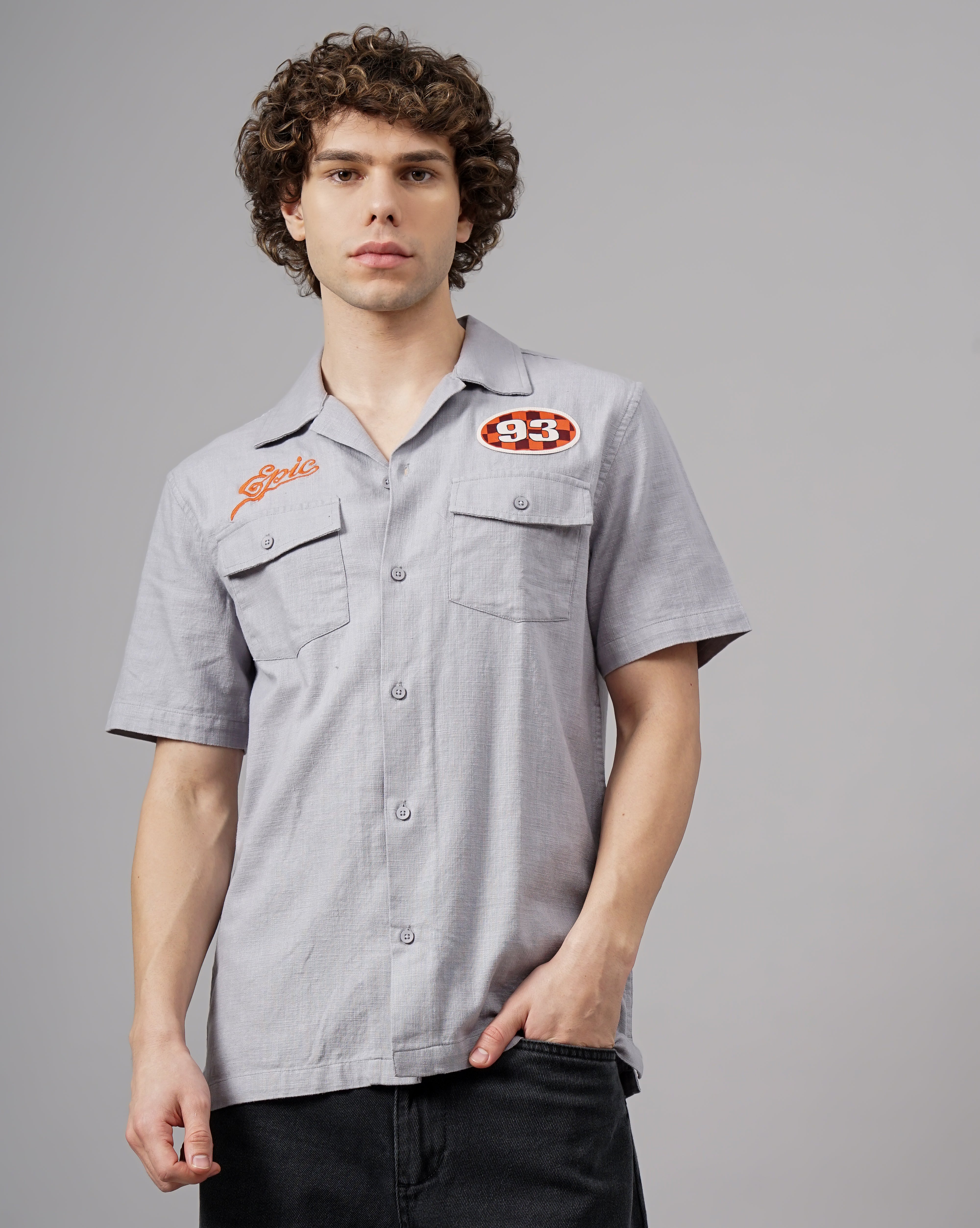 Embroidery Relaxed Fit Shirt