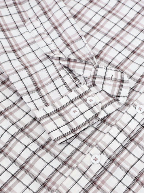 Men Smart Slim Fit Checked Casual Shirt