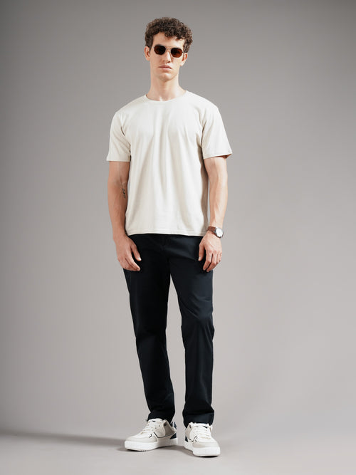 Men Tailored Low-Rise Chinos Trousers