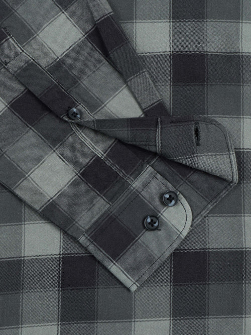 Men's Premium Oxford Checks Green Shirt