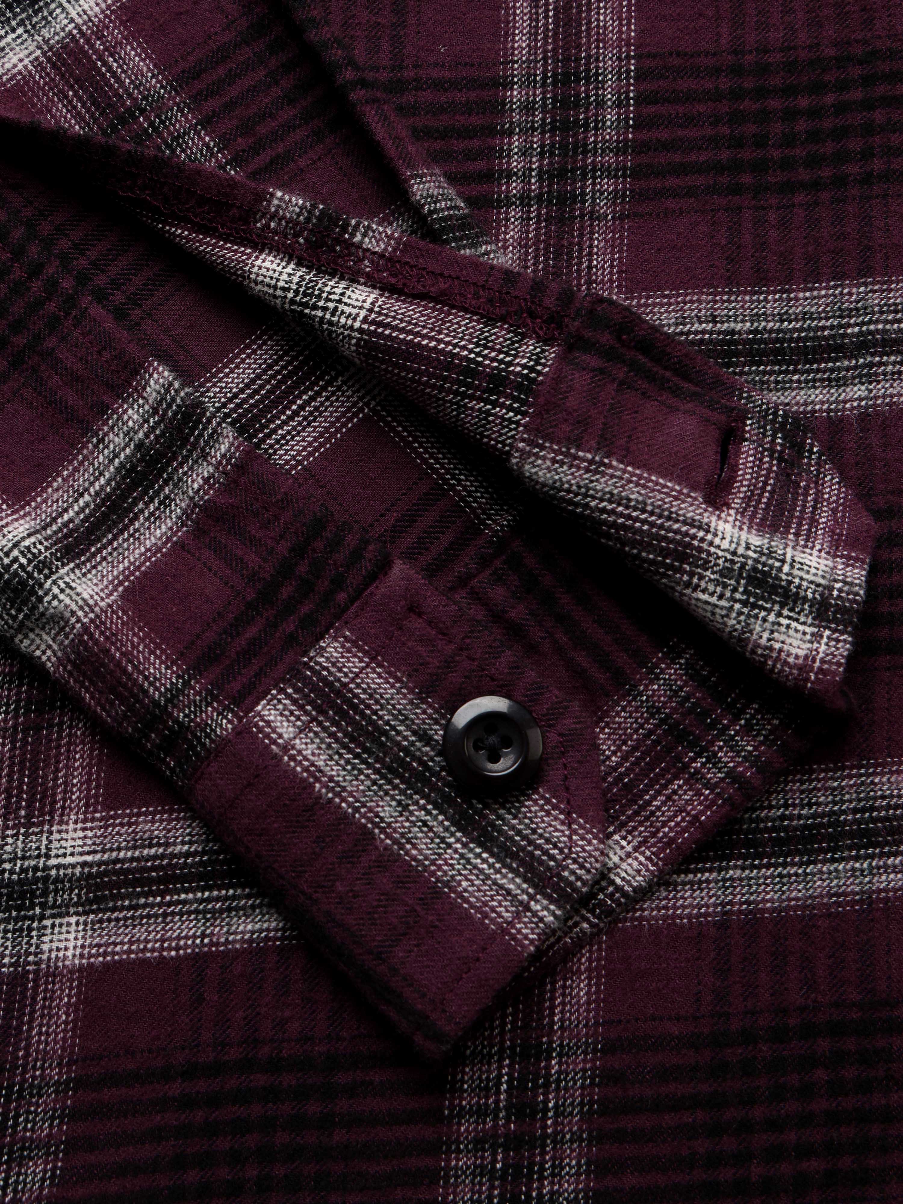 Men's Flannel Checked Slim Fit Shirt