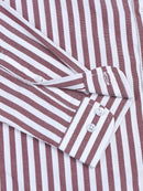 Men Stripes Red Shirts