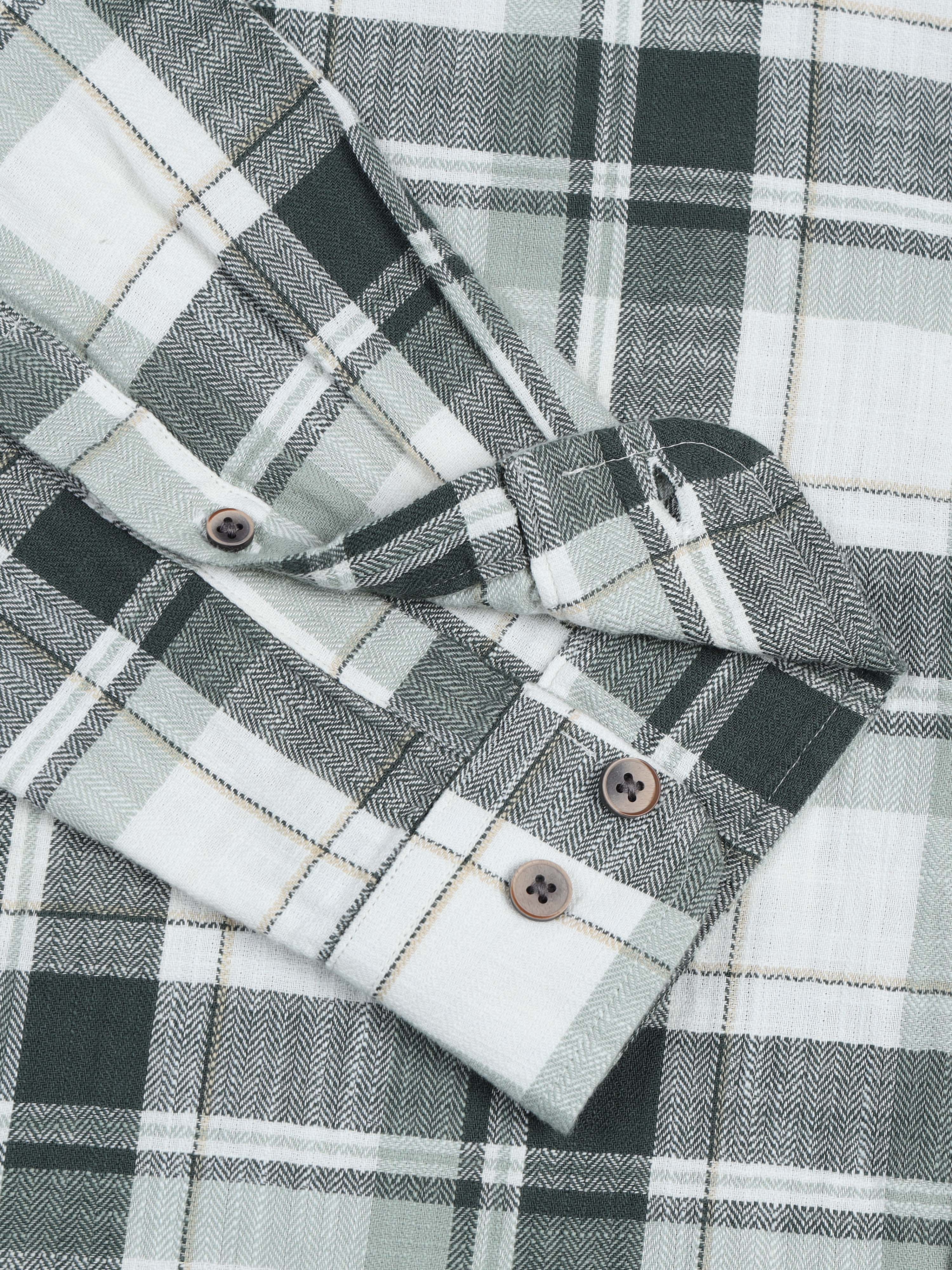 Men's Premium Oxford Checks Green Shirt