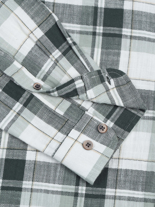 Men's Premium Oxford Checks Green Shirt