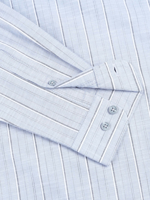 Men's Oxford Stripes Blue Shirt