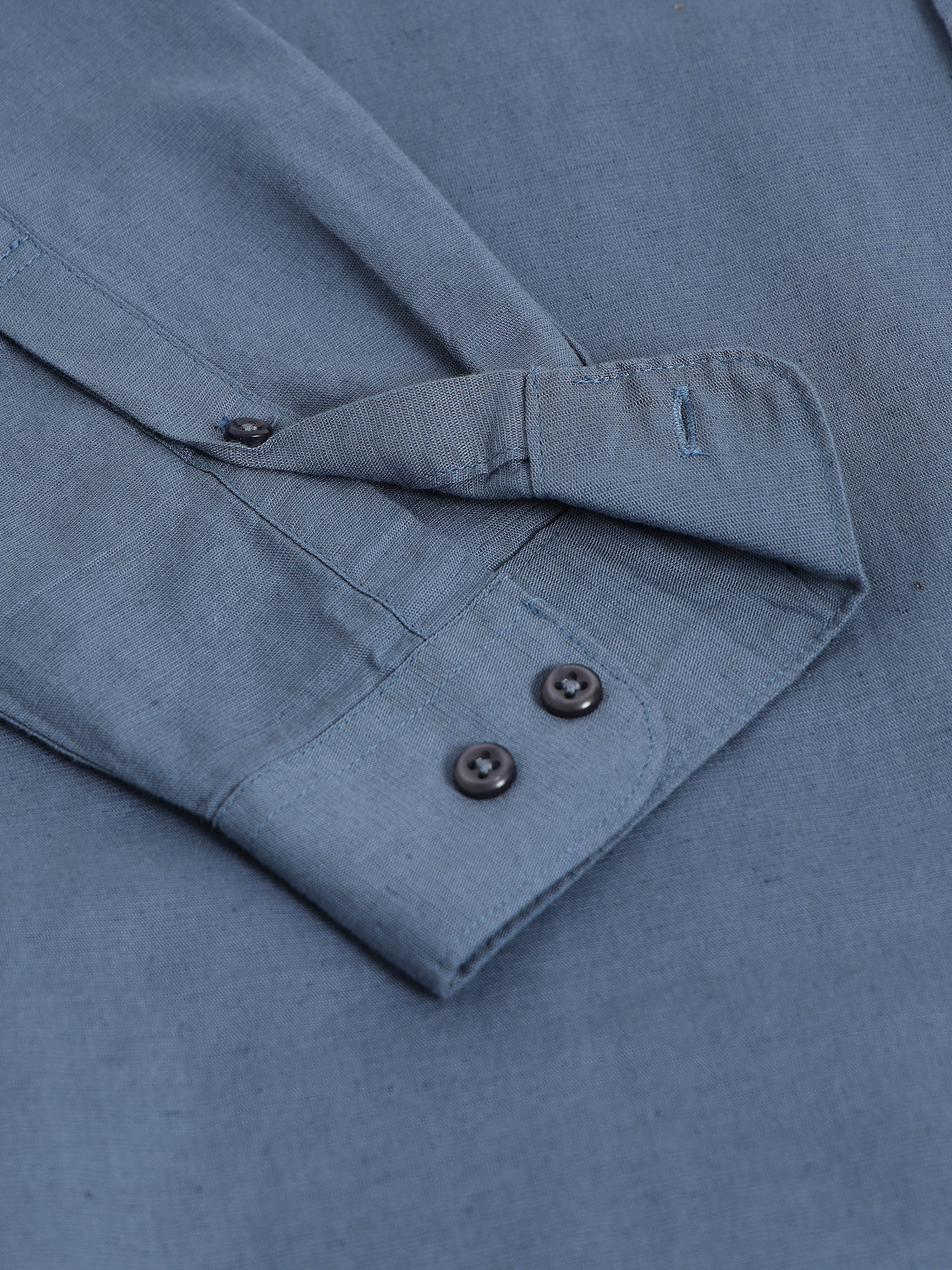 Men Smart Cotton Linen Slim Fit Shirt