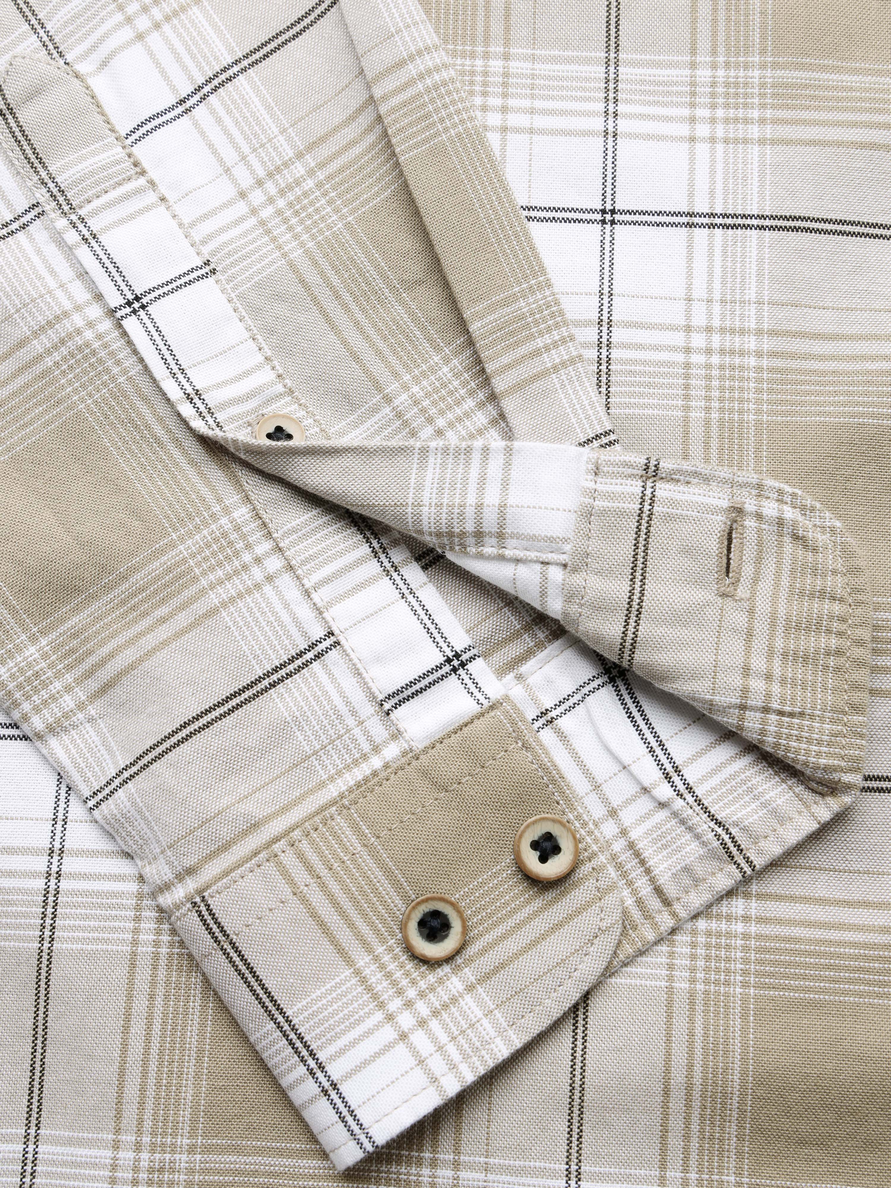 Men's Slim Fit Checked Cotton Shirt