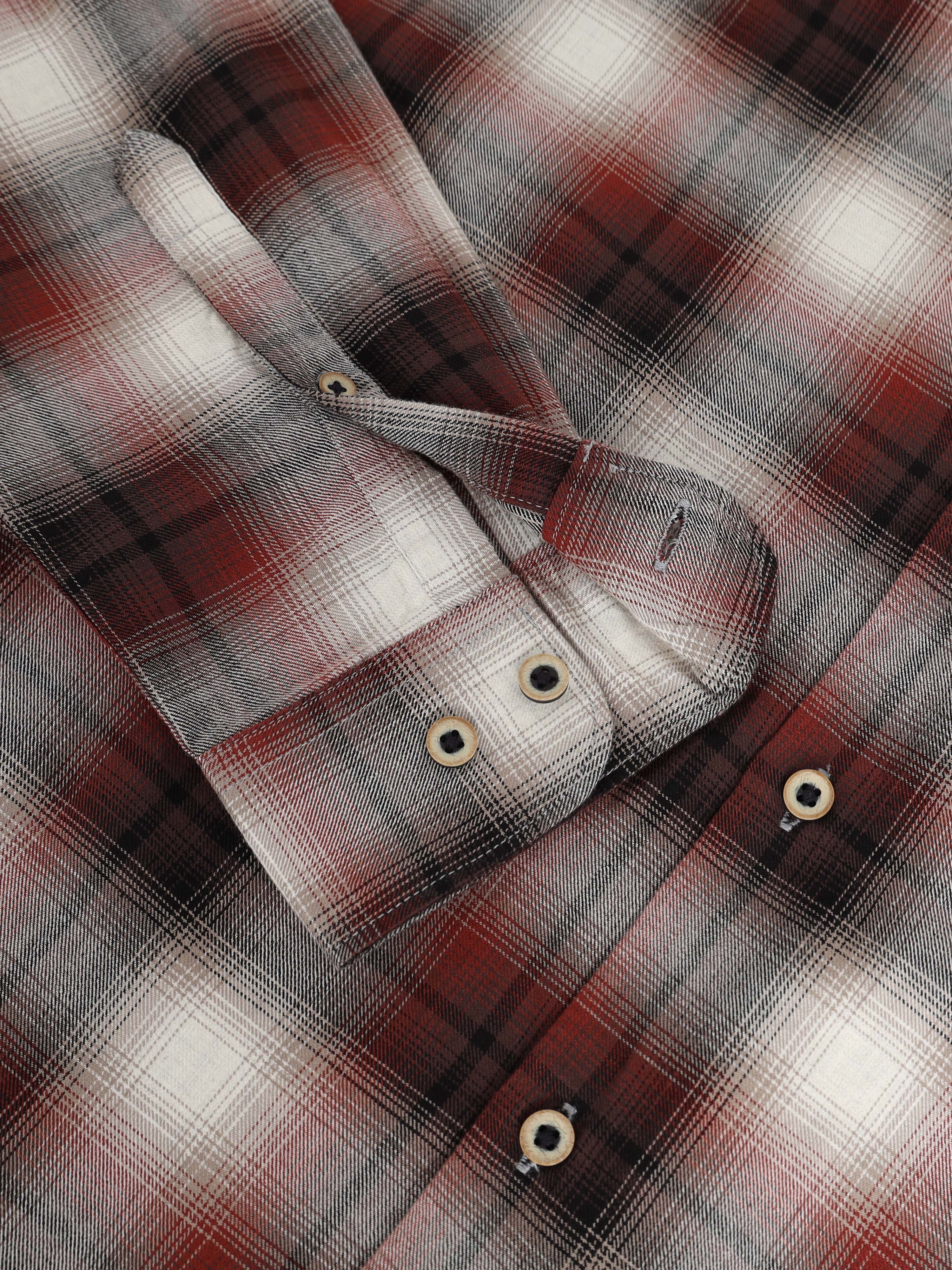 Men Smart Slim Fit Tartan Checks Checked Casual Shirt