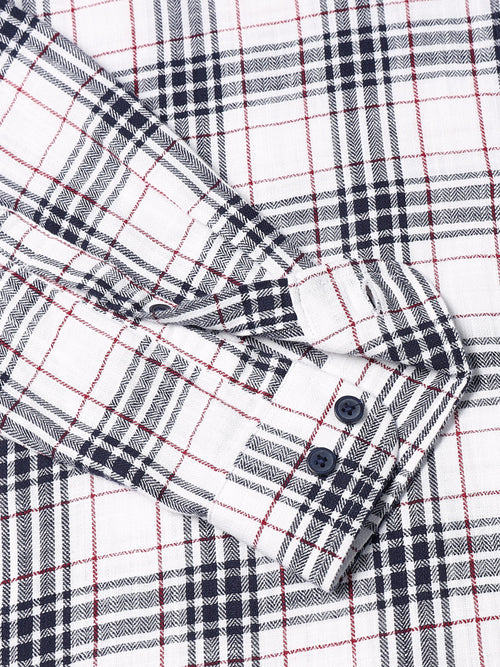Men Herringbone Checks Shirts