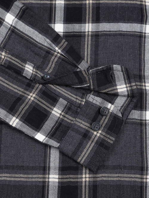 Men's Black Checks Shirt