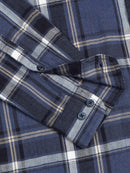 Men Navy Checks Shirt