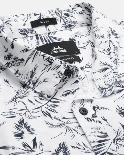 Men Standard Slim Fit Floral Opaque Printed Casual Shirt