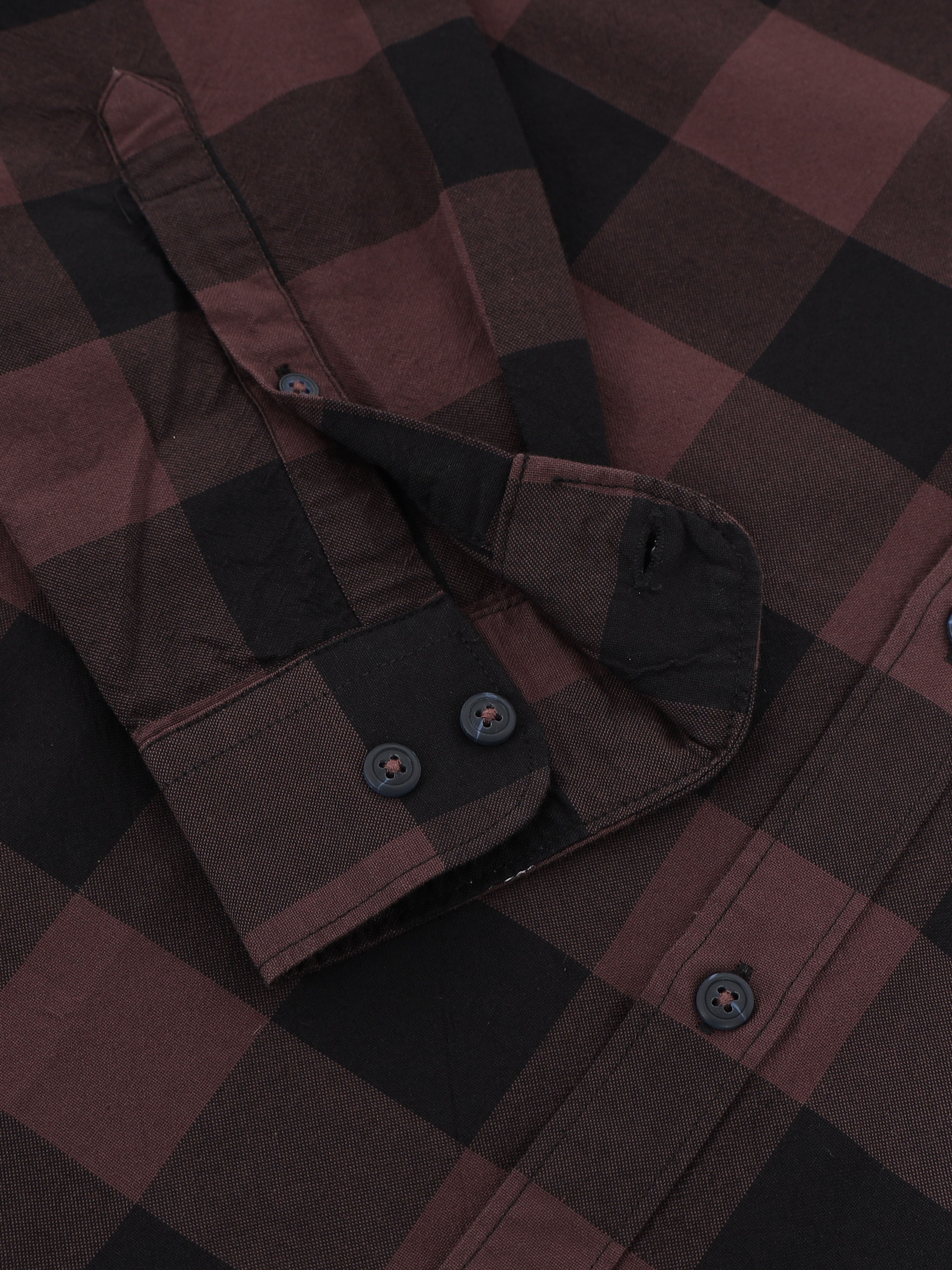 Men Smart Slim Fit Buffalo Checks Checked Casual Shirt