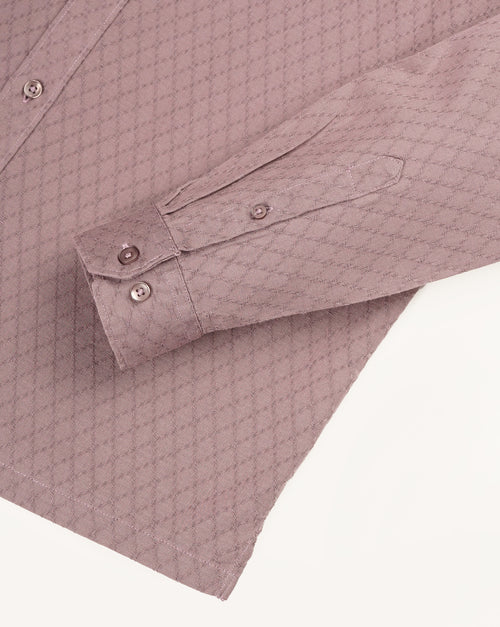 MEN'S SELF DESIGN REGULAR FIT SHIRT