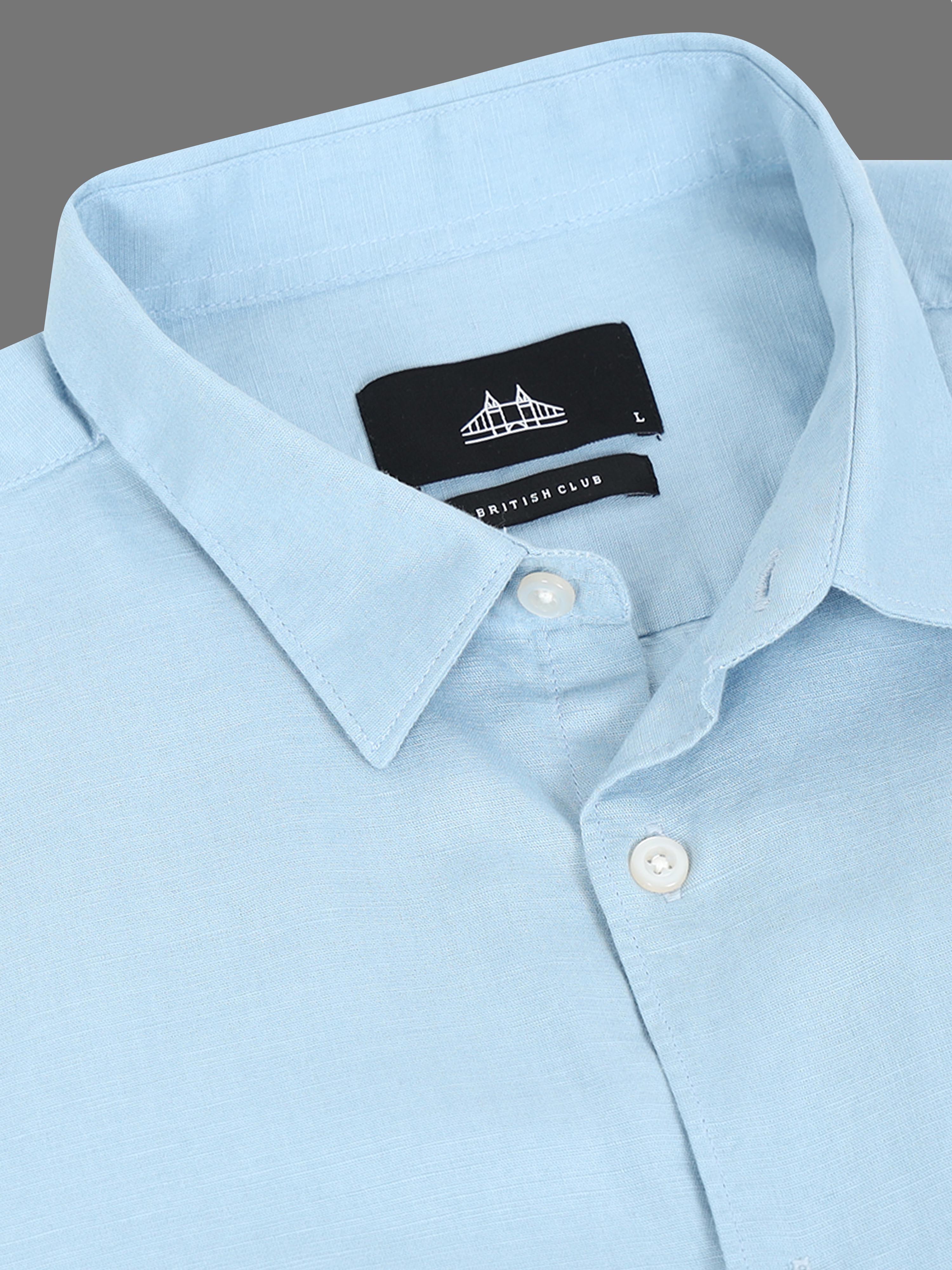 Men Smart Cotton Linen Slim Fit Shirt