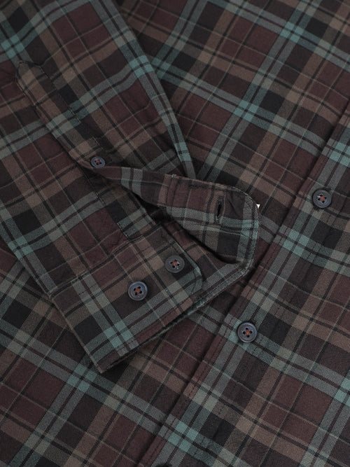 Men Smart Slim Fit Tartan Checks Checked Casual Shirt