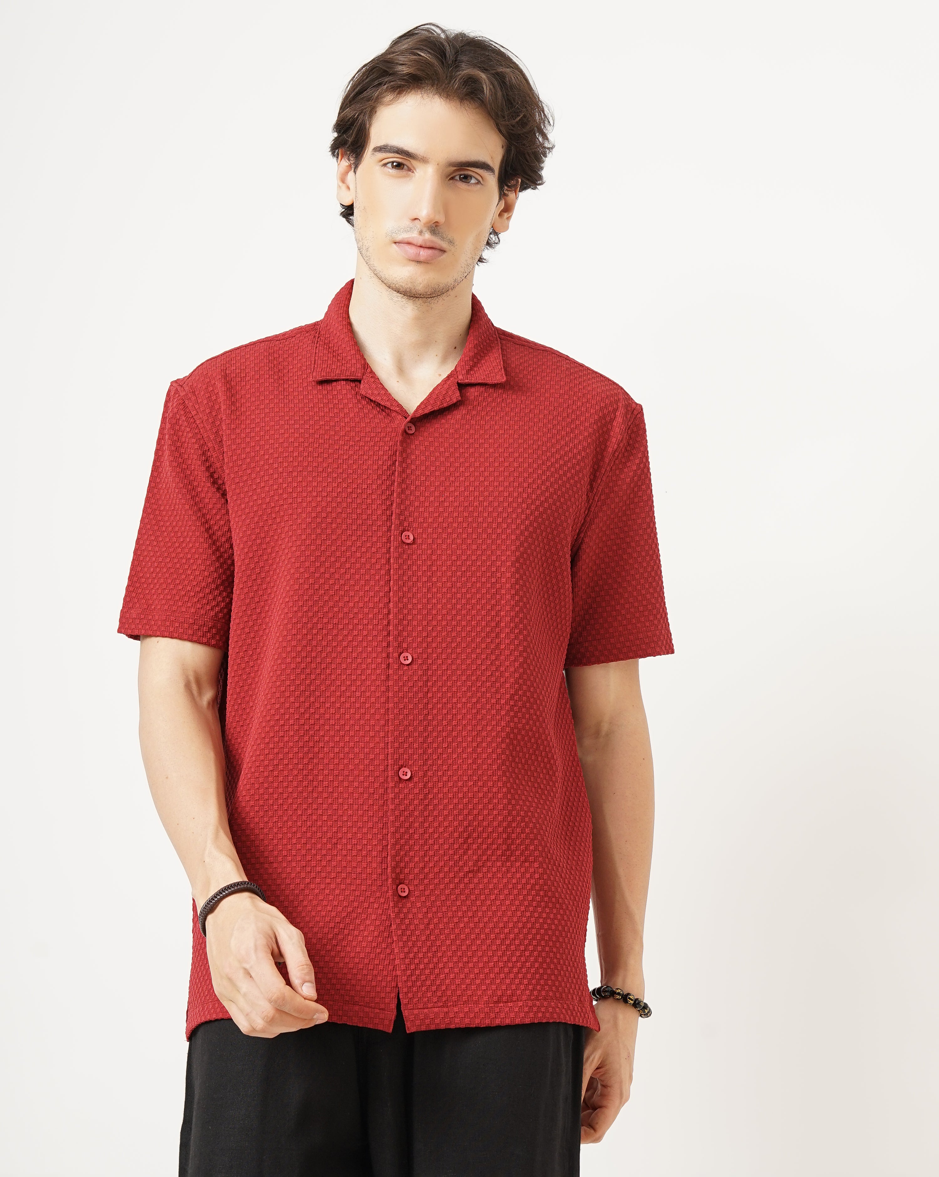 MEN'S SELF DESIGN SHIRT
