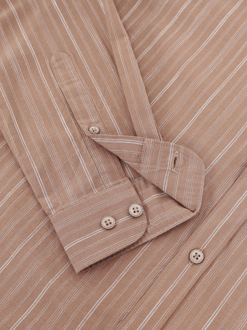 Men Smart Slim Fit Striped Casual Shirt