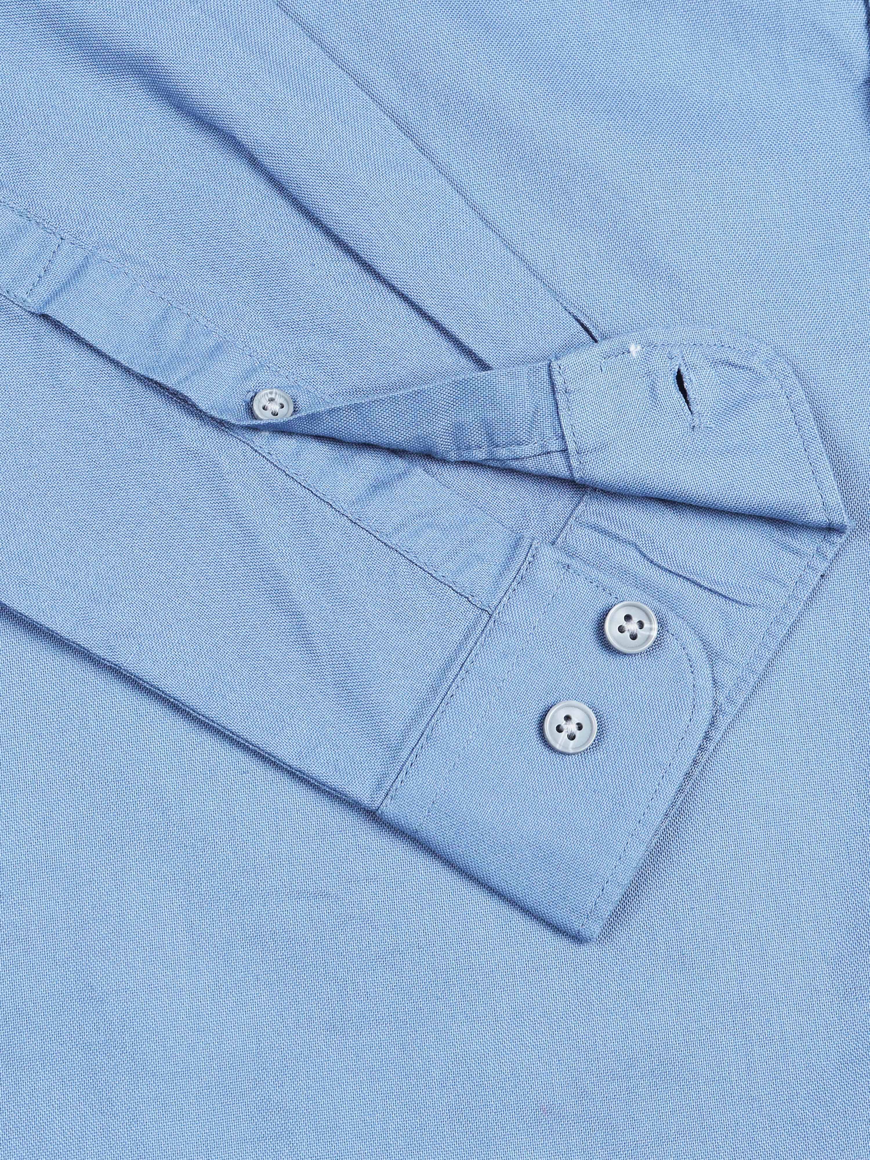 Men Premium Blue Oxford Solid