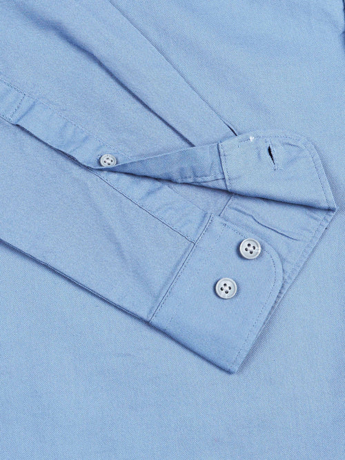 Men Premium Blue Oxford Solid