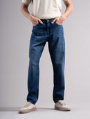 Men Smart Slim Fit Mid-Rise Light Fade Jeans