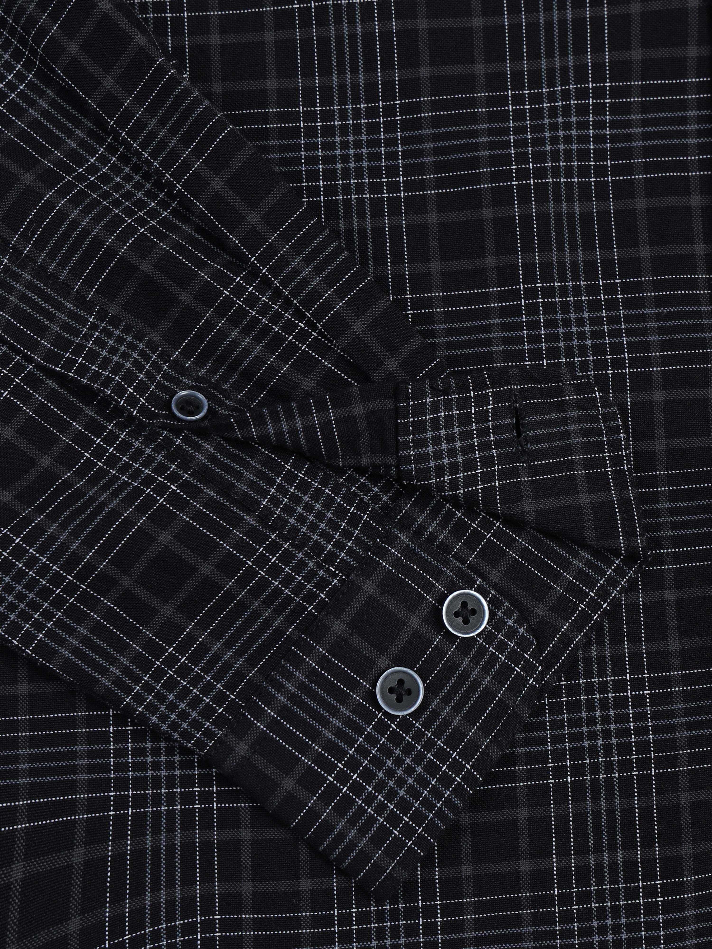 Men's Premium Oxford Black Checks Shirt
