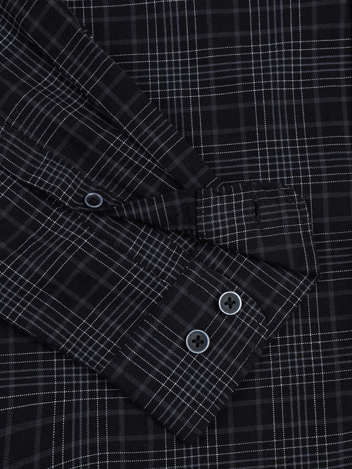 Men's Premium Oxford Black Checks Shirt