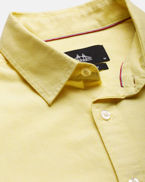 Men Slim Fit Oxford Cotton Casual Shirt