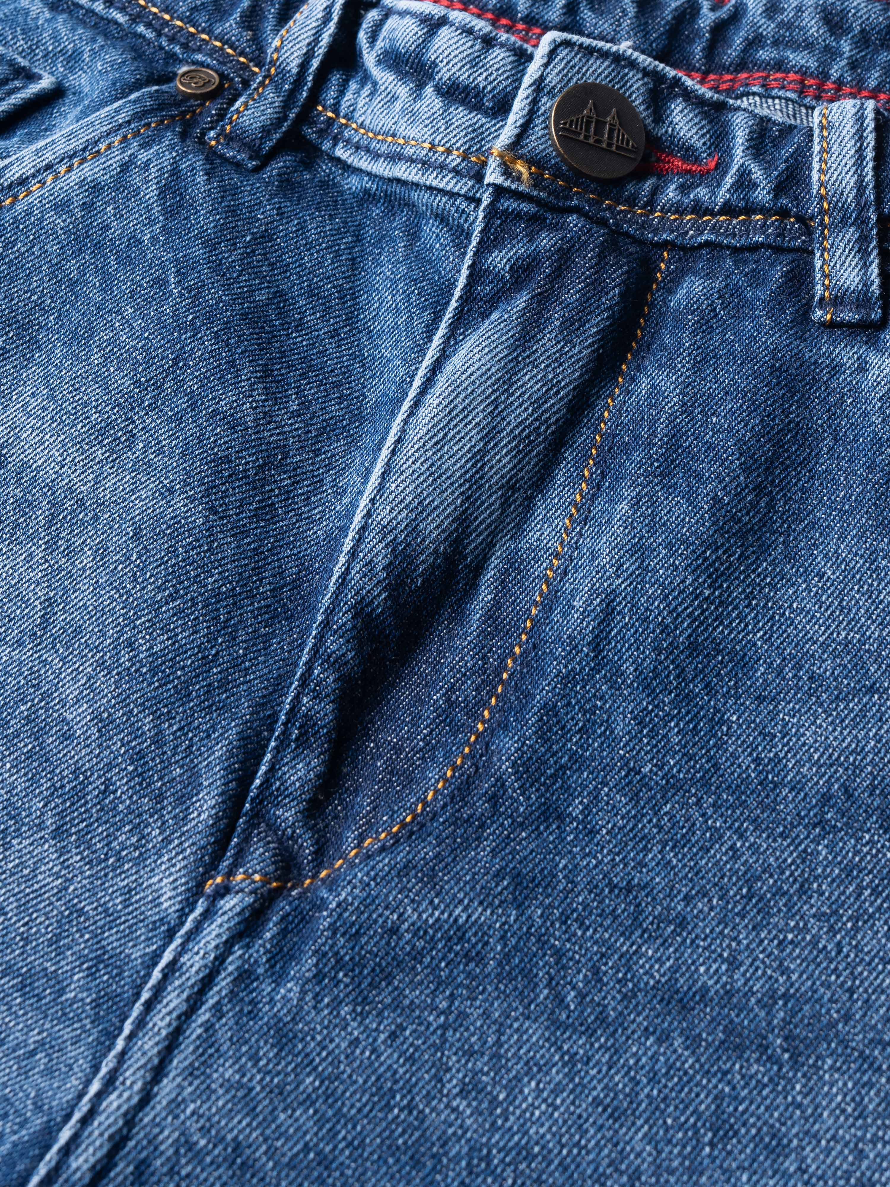 Men Smart Slim Fit Mid-Rise Light Fade Jeans