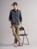 Men Smart Slim Fit Tartan Checks Checked Casual Shirt
