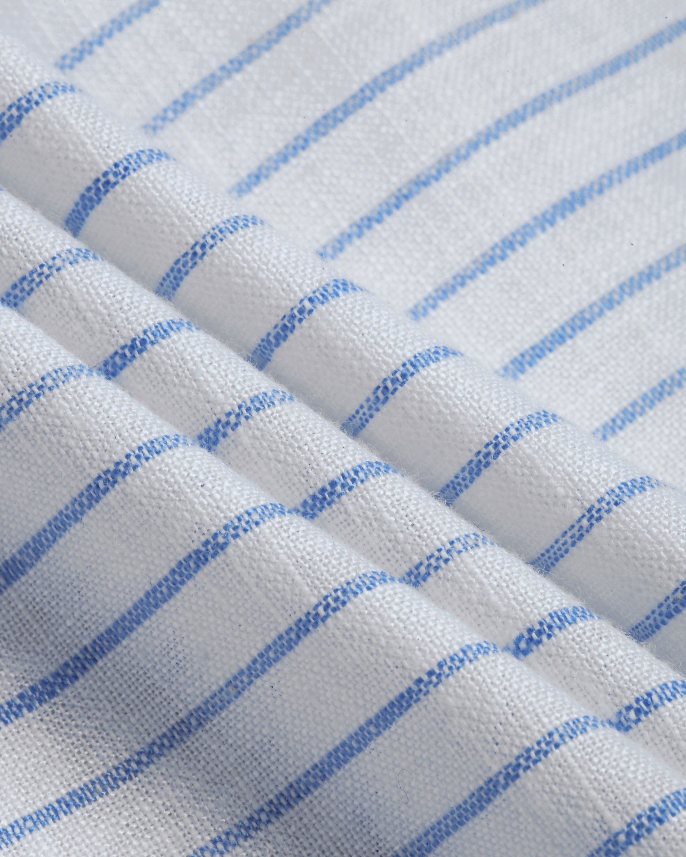 Smart Slim Fit Striped Button-Down Collar Cotton Casual Shirt