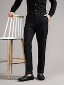 Men Tailored Straight Fit Low-Rise Trousers