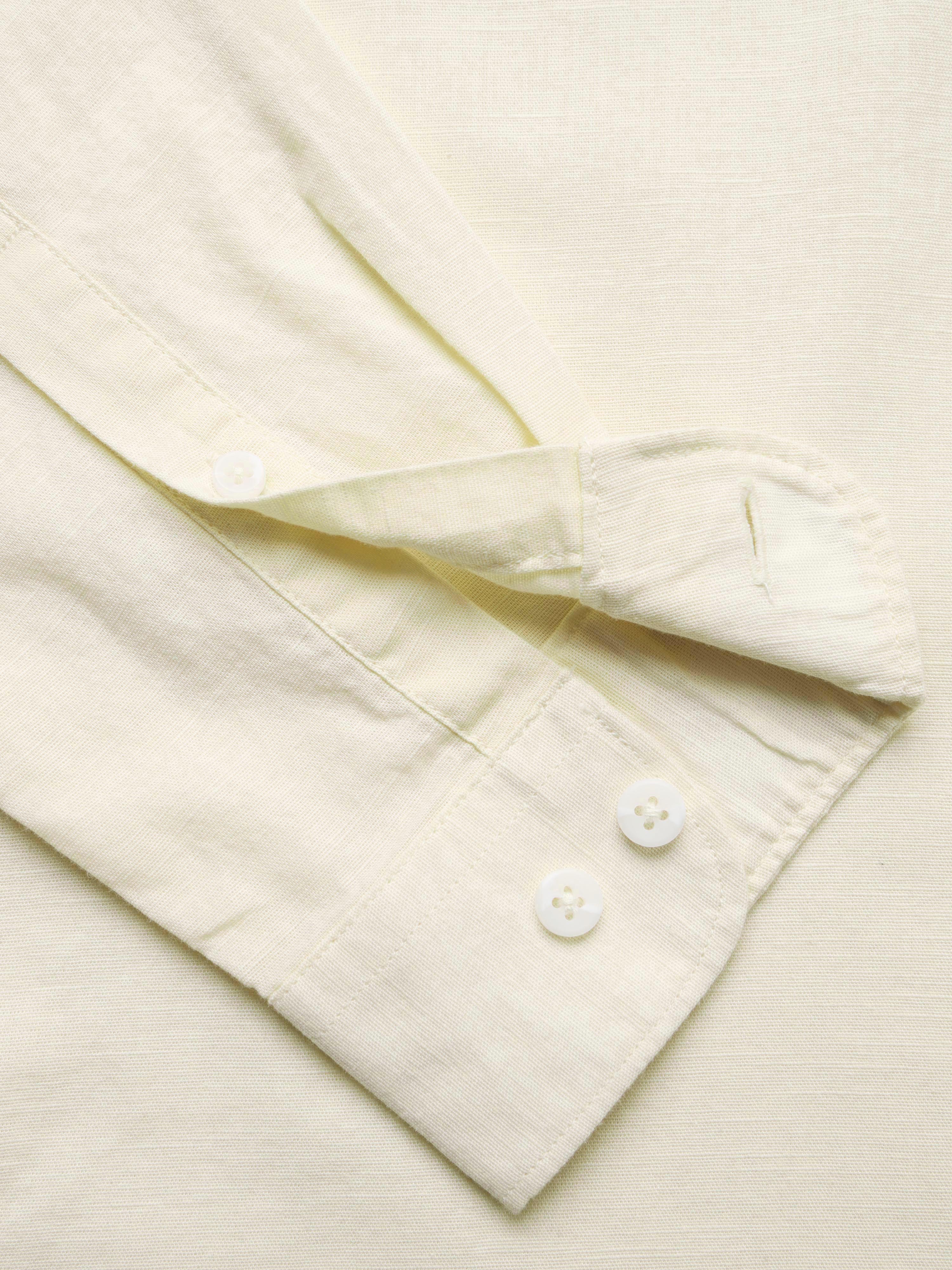 Men's Slub Slim Fit Solid Shirt