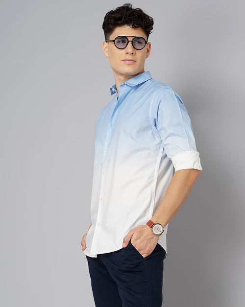 Men Ombre-Dyed Slim Fit Shirt