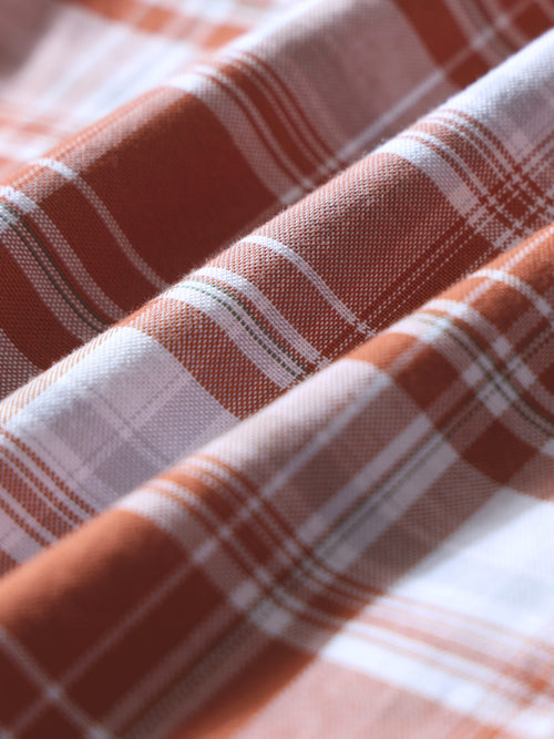 Men Smart Slim Fit Tartan Checks Checked Casual Shirt