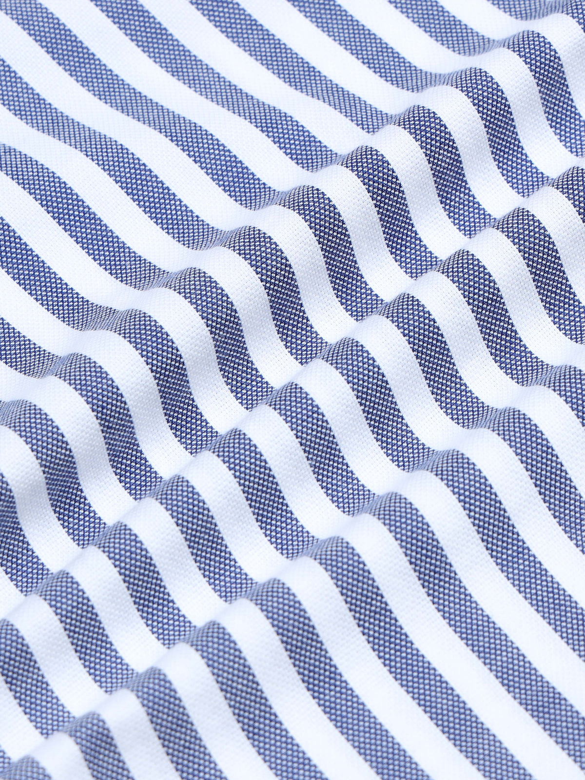 Men Stripes Navy Shirts
