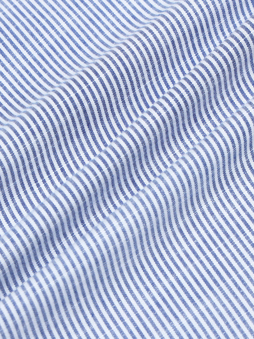 Men Stripes Navy Shirts