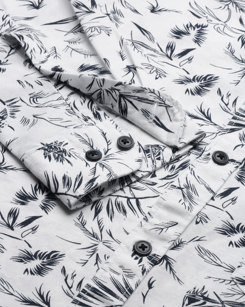 Men Standard Slim Fit Floral Opaque Printed Casual Shirt