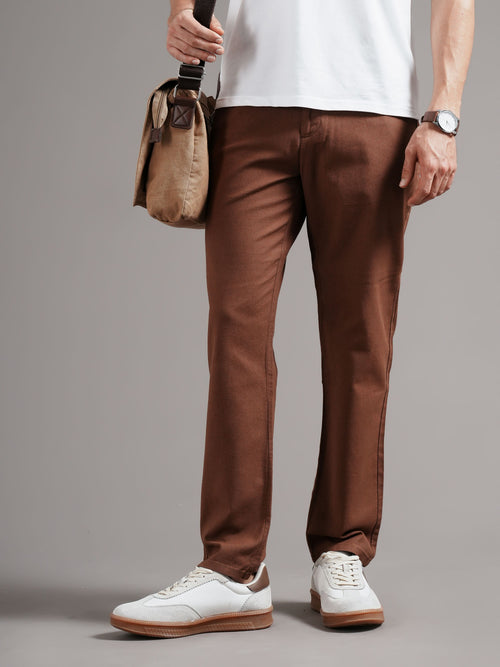 Men Tailored Low-Rise Trousers