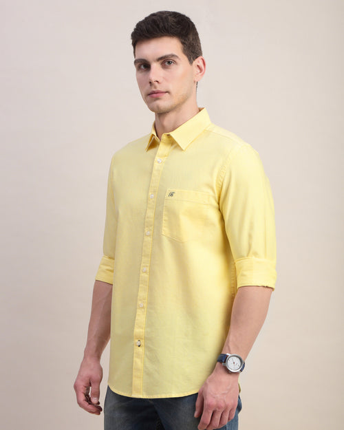 Men Slim Fit Oxford Cotton Casual Shirt