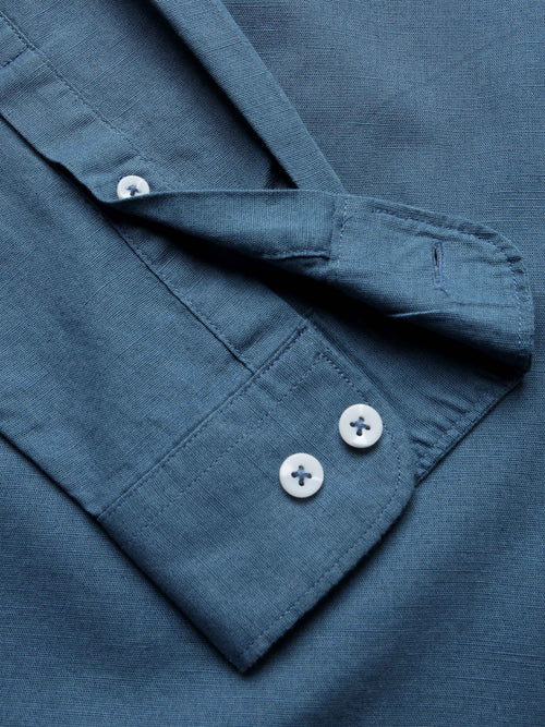 Men's  Slub Slim Fit Solid Shirt