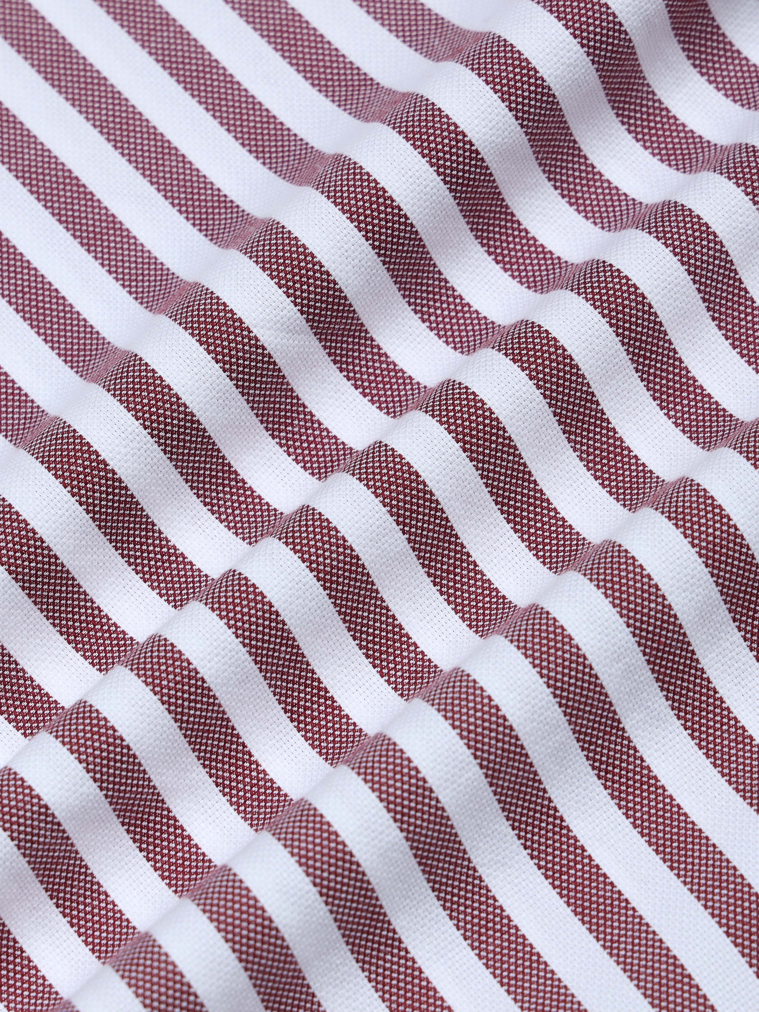 Men Stripes Red Shirts