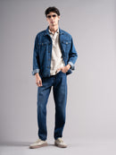 Men Smart Slim Fit Mid-Rise Light Fade Jeans