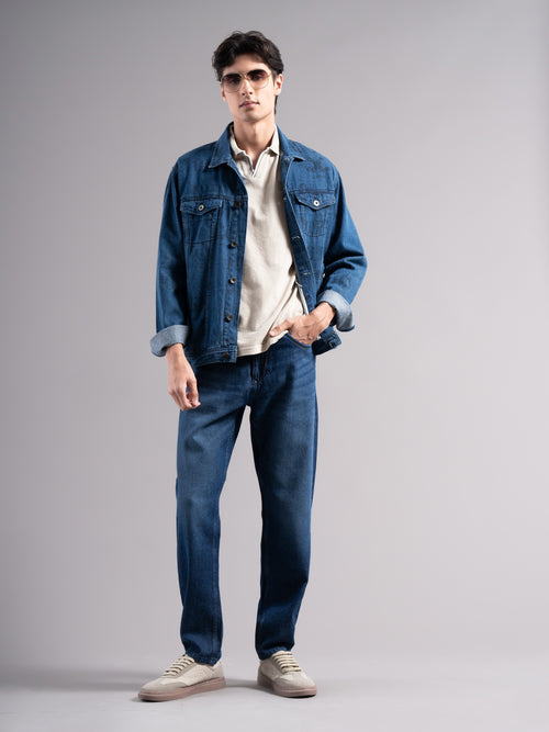 Men Smart Slim Fit Mid-Rise Light Fade Jeans