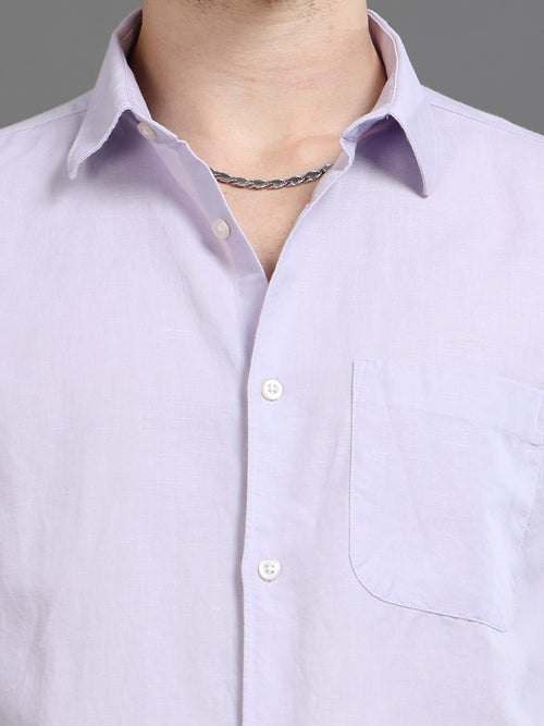 Men Smart Cotton Linen Slim Fit Shirt