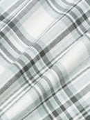Men's Melange Twill Green Checks Shirts